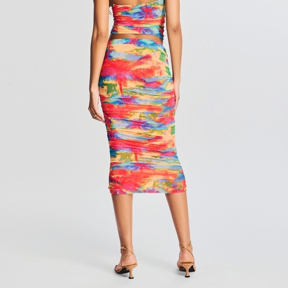 SER.O.YA INDIA MIDI SKIRT in Abstract Palm - Picture 5 of 5